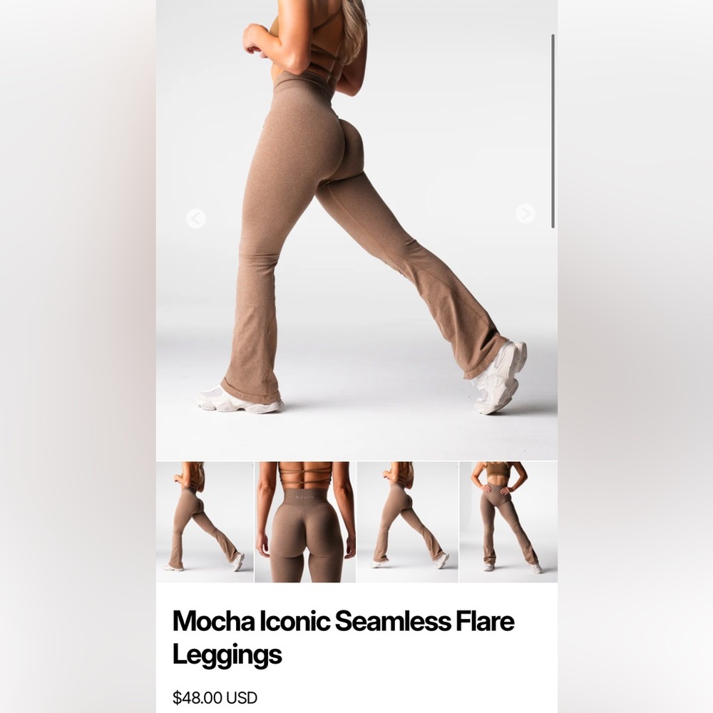 NVGTN Mocha Seamless Flare Leggings